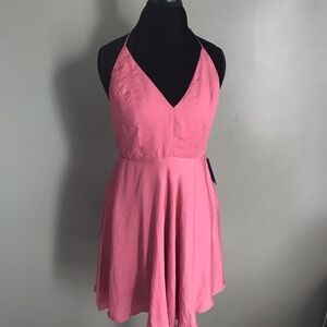 Fringe brand fit and flare halter dress NWT! L